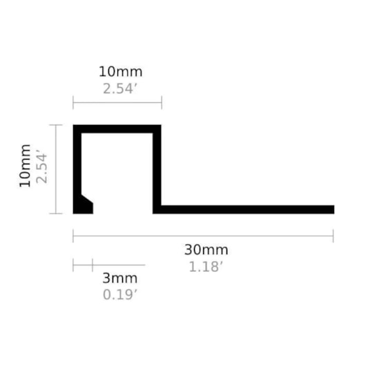 Filete Icon Grey Mate 12mm Portobello 1x120cm - Imagem principal - 3147cd96-f93c-4dde-bbf1-aeca4f91ee71