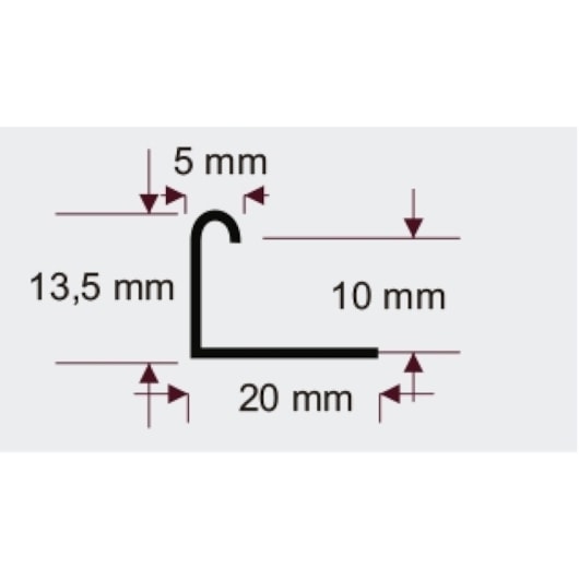 Filete L Inox 304 Preto Mozaik 120cm - Imagem principal - 3bd45e23-cc7e-4e87-a02c-48e91d310caf