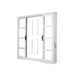 Janela De Correr 4 Folhas Sem Vidro Branco MGM 100x200x12cm