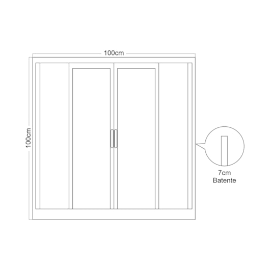 Janela Veneziana 4 Folhas Branco MGM 100x100 cm - Imagem principal - c6c8ea35-7213-4e42-b61b-639c341928a6