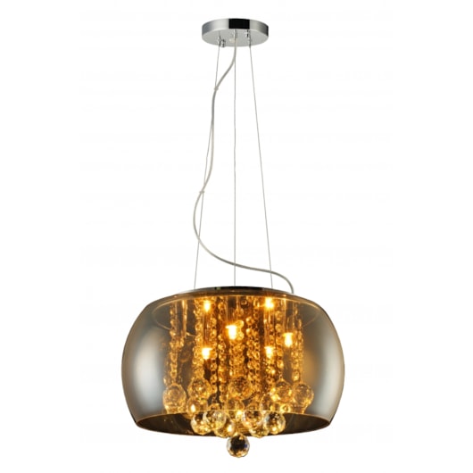 Lustre Wessex Vidro Ambar 40CM Translúcido 5Xg9 Canopla Cromo Avant - Imagem principal - dc8ab054-cc75-4cce-924f-bbd1f8f8968e