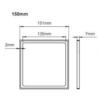 Porta Grelha Elleve Quadrada Gold Linear Acessórios 15x15cm