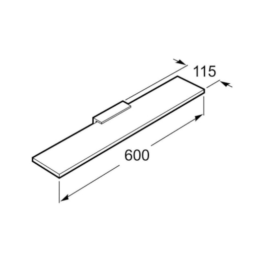 Prateleira Verso Cromado Roca 40cm - Imagem principal - 205d5eb1-8724-4d5e-b7e6-1b74780e29fe