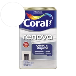 Tinta Acrílica Renova Gesso E Drywall Fosco Branco Coral 18L