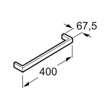 Toalheiro Barra Verso Cromado Roca 40cm