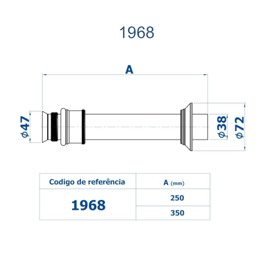 Tubo De Ligação Ajustável 25 Cm Champagne Fani - Imagem principal - 0c980d87-5db1-47f2-8ab8-7a60f3b64641