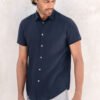 Men short sleeve linen shirt