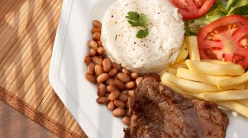 Rice and beans almoço