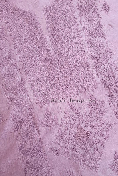 Chikankari Tussar Silk Set ( Do Taar )