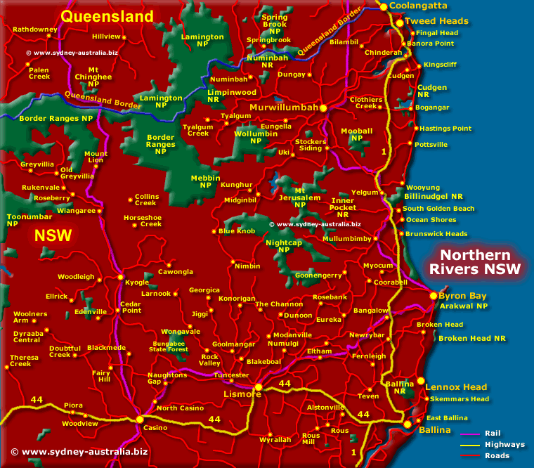 Northern Rivers Map NSW