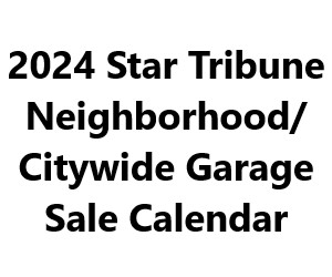 Garage Sale Calendar