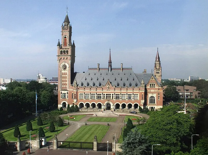 The Peace Palace in The Hague, Netherlands, the seat of the International Court of Justice (Photo b