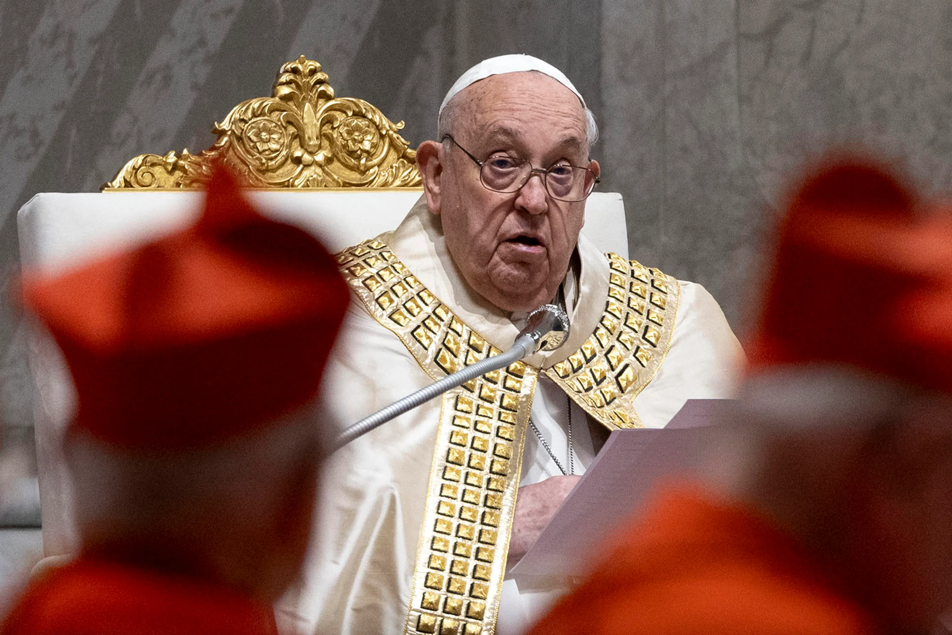 Pope Francis celebrates the First Vespers and Te Deum for the end of the year, in St. Peter's Basil