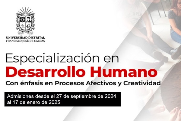 Imagen noticia: Ampliación de admisiones en la Especialización en Desarrollo Humano con énfasis en Procesos Afectivos y Creatividad