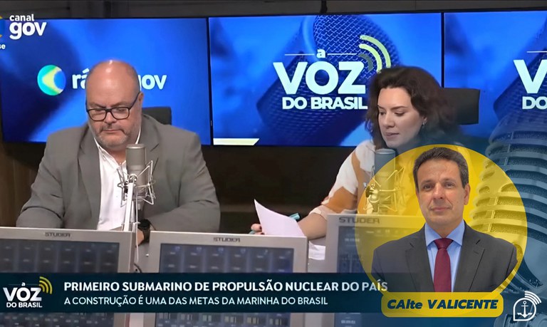 Marinha do Brasil destaca avanços do submarino nuclear “Álvaro Alberto” na Voz do Brasil