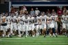 Sep 30, 2023; Arlington, Texas; Texas A&M Aggies quarterback Max Johnson (14) and the Aggies take the field before the game between the Texas A&M Aggies and the Arkansas Razorbacks at AT&T Stadium. Jerome Miron-USA TODAY Sports