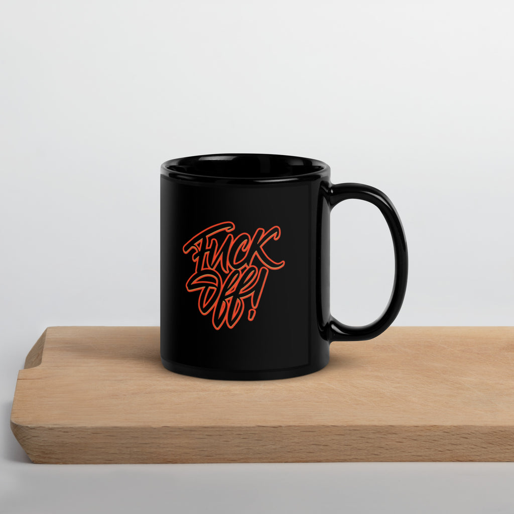 Fuck Off Black Glossy Mug