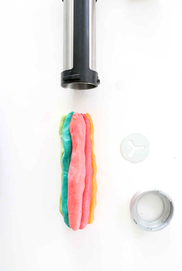 DIY Rainbow Wreath Spritz Cookies