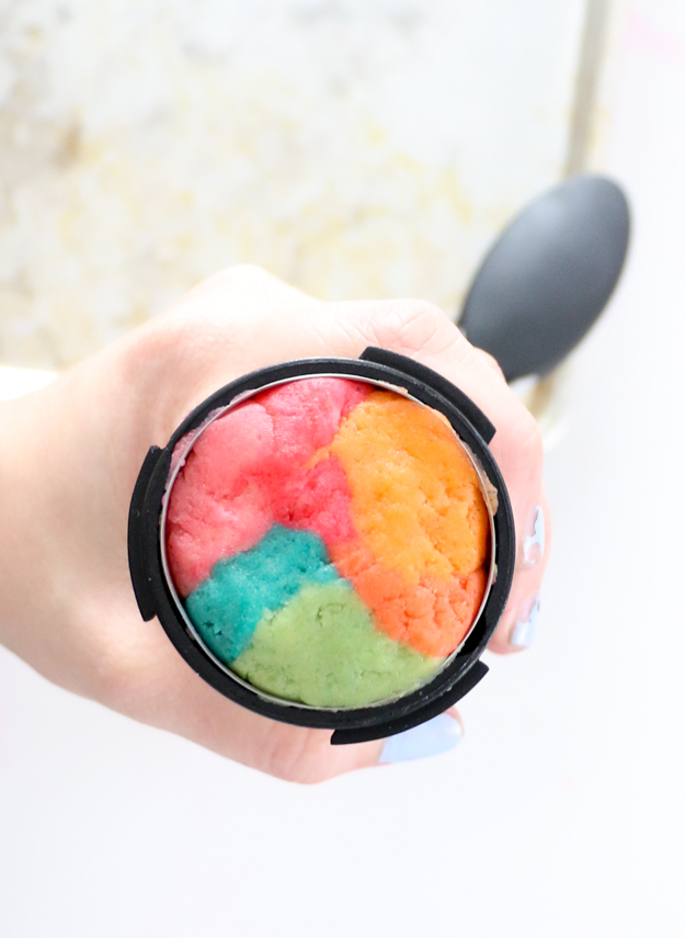 DIY Rainbow Wreath Spritz Cookies