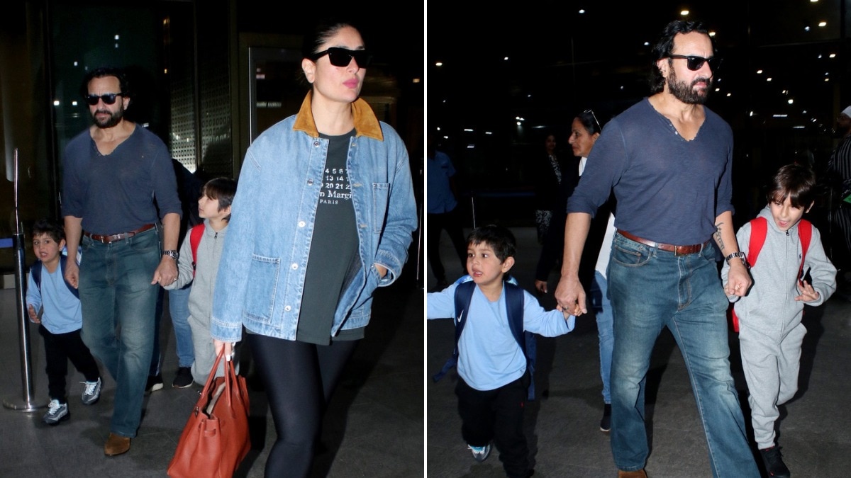 Kareena Kapoor-Saif Ali Khan, Taimur Ali Khan-Jeh in Mumbai after holiday.