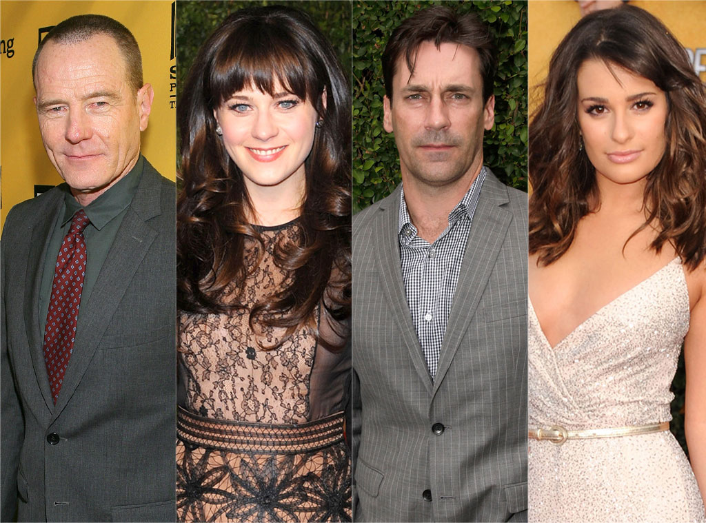 Zooey Deschanel, Lea Michele, Jon Hamm, Bryan Cranston