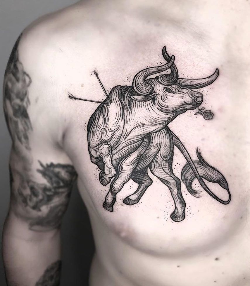 35 Of The Best Taurus Tattoos For Men in 2023  FashionBeans