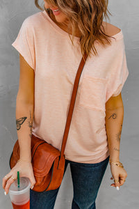 Pocketed Tee with Side Slits