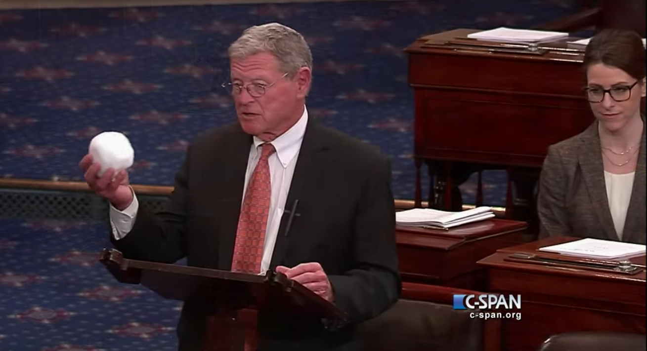 gaslighting James Inhofe OK global warming climate change