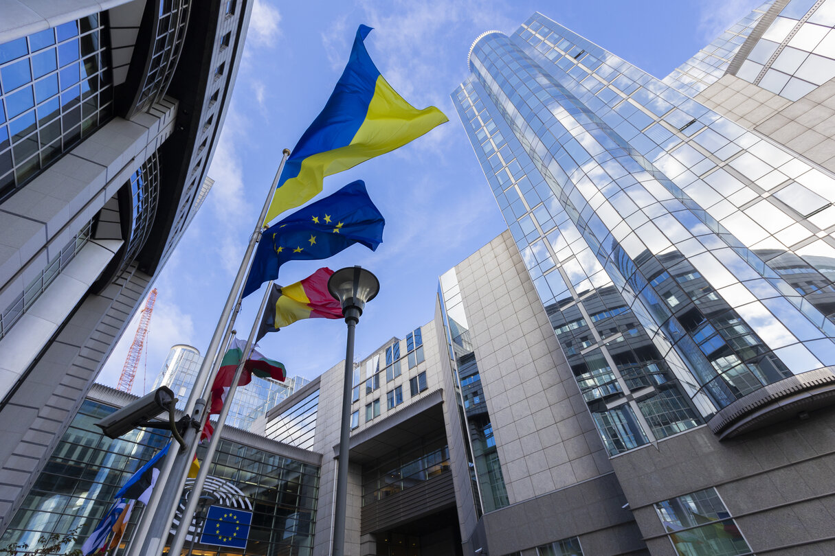 Anniversary of the Ukrainian Independence Day - Raising of the Ukrainian flag at the EP buildings in Brussels, Luxembourg and Strasbourg