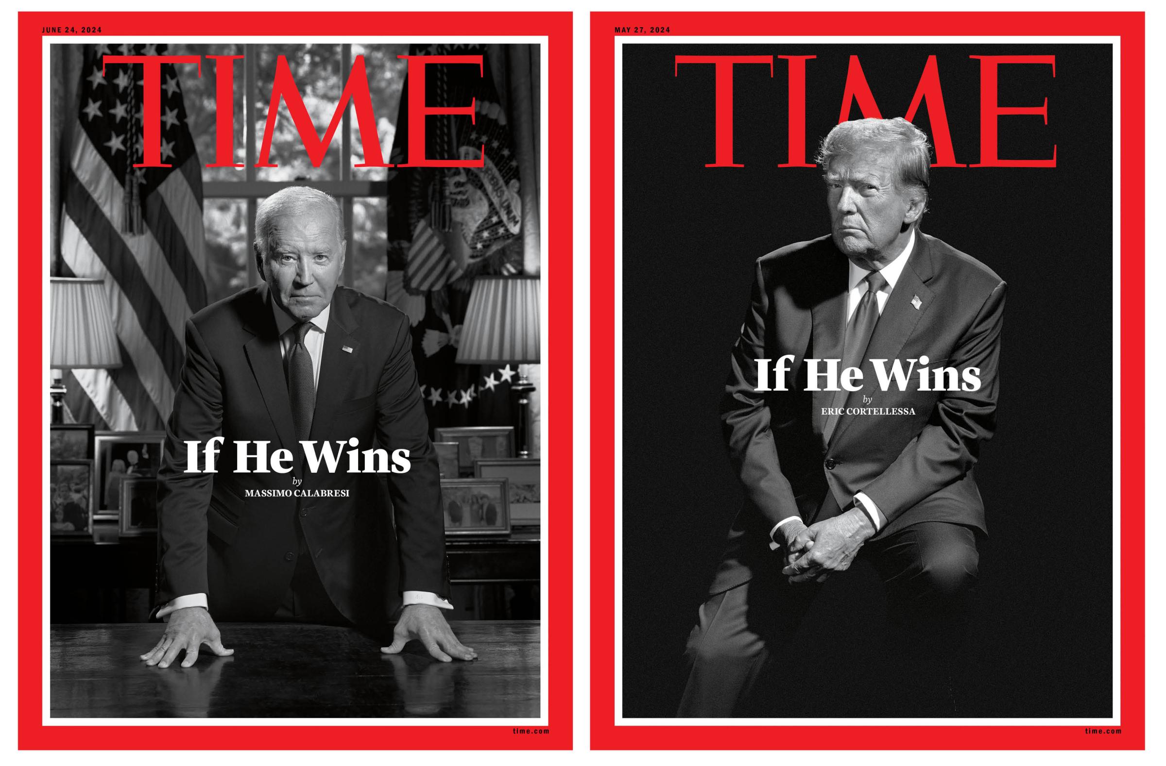 Joe Biden Donald Trump Time Magazine covers