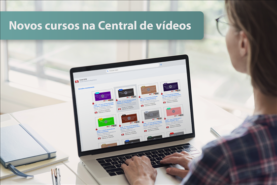 Cursos disponibilizados na Central de vídeos na semana de 9 a 18 de dezembro