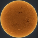 Soleil orange scintillant - 