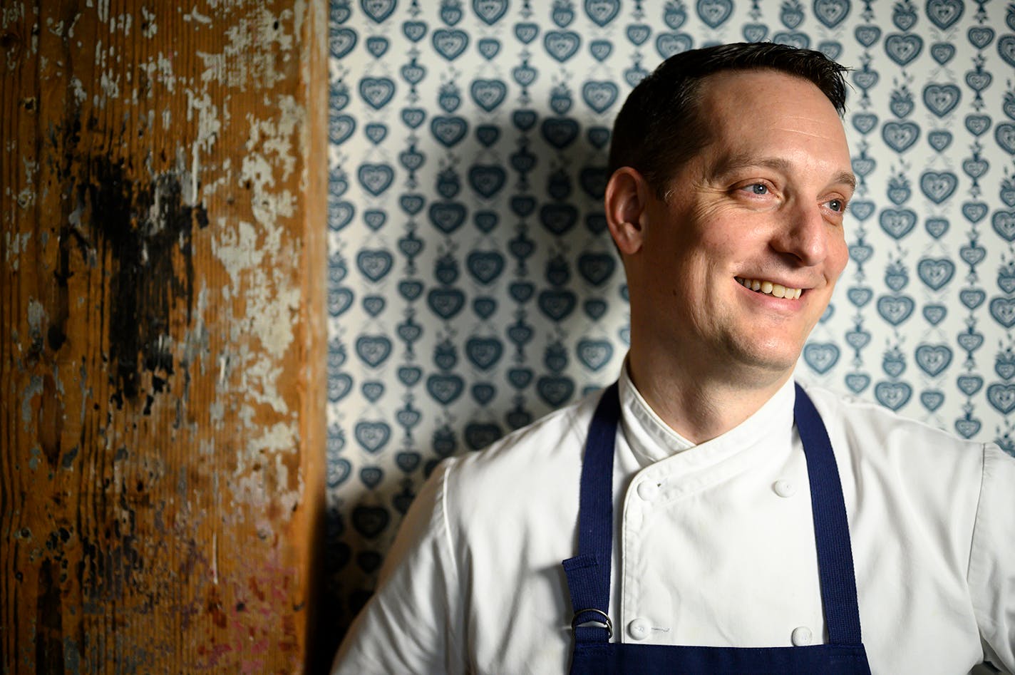 Bachelor Farmer chef Jonathan Gans in the dining room.