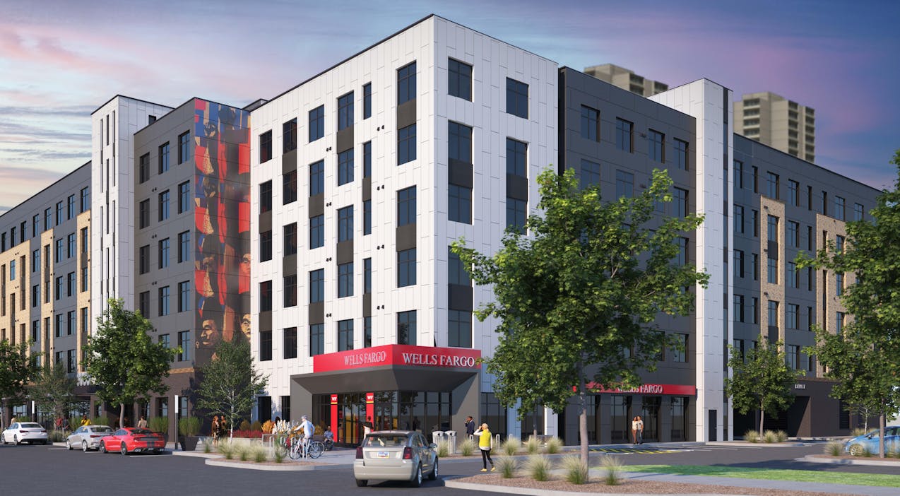 Project for Pride in Living is building a new 110-unit apartment building off Lake Street to replace a Wells Fargo bank that burned down in the civil 