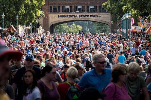 Huge crowds on opening day of the Minnesota State Fair.