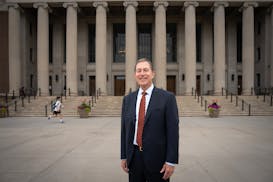 Interim President Jeff Ettinger on the campus of the University of Minnesota in Minneapolis on Aug. 22, 2023.