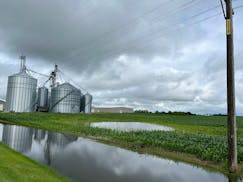 A flooded corn field near Wells, Minn., on June 22. Heavy rains and flooding this spring and summer could worsen agricultural losses.