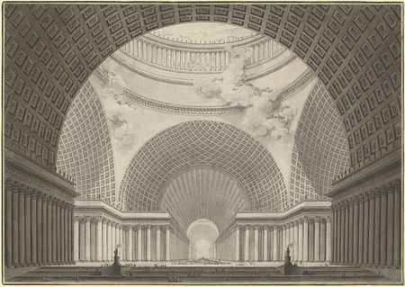 Etienne-Louis Boullée, Perspective View of the Interior of a Metropolitan Church, 1780–1781. Image credit: National Gallery of Art, CC0, via Wikimedia Commons