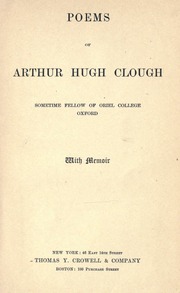 Cover of edition arthurhughclough00clouiala