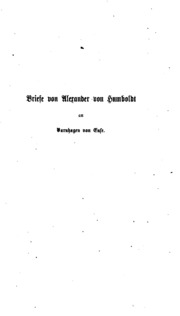 Cover of edition briefevonalexan00ensegoog