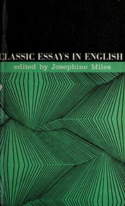 Cover of edition classicessaysine0000mile