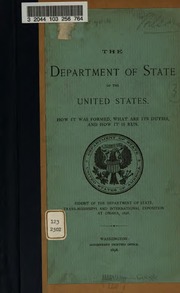 Cover of edition departmentstate00mclagoog