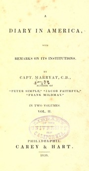 Cover of edition diaryinamerica02marrrich