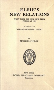 Cover of edition elsiesnewrelatio00finliala