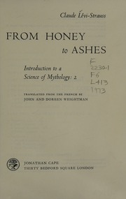 Cover of edition fromhoneytoashes0000lvis