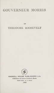 Cover of edition gouverneurmorris00roos_0