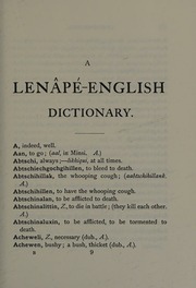 Cover of edition lenapeenglishdic0000brin