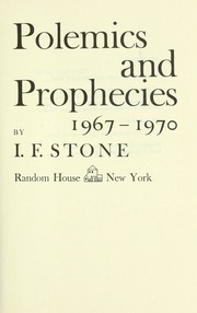 Cover of edition polemicspropheci00ston