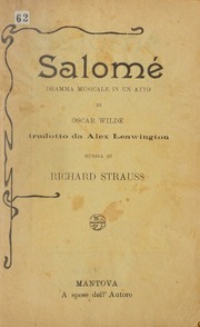 Cover of edition salomdrammamusic00stra_0