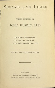 Cover of edition sesameliliesunto00rusk_0